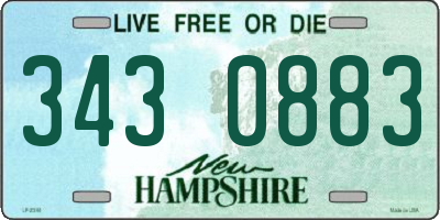 NH license plate 3430883