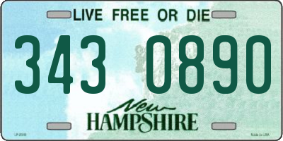 NH license plate 3430890