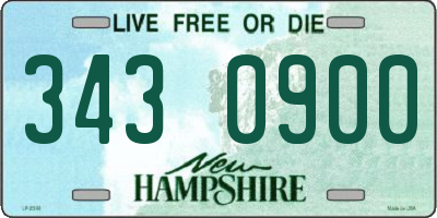 NH license plate 3430900