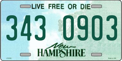 NH license plate 3430903