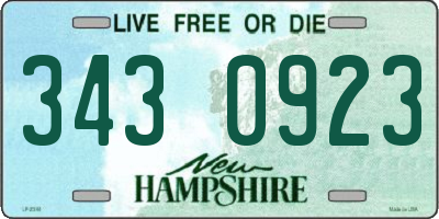 NH license plate 3430923