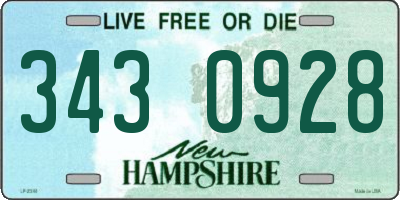 NH license plate 3430928
