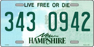 NH license plate 3430942