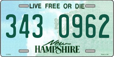 NH license plate 3430962