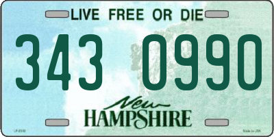 NH license plate 3430990
