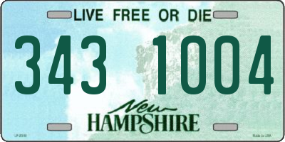 NH license plate 3431004