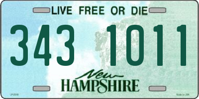 NH license plate 3431011
