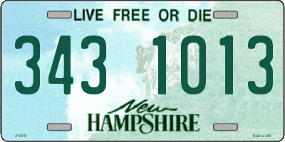NH license plate 3431013