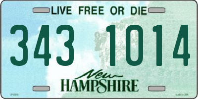 NH license plate 3431014