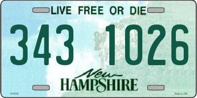 NH license plate 3431026