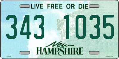 NH license plate 3431035