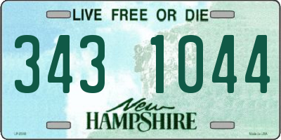 NH license plate 3431044