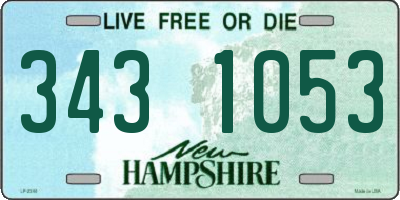 NH license plate 3431053