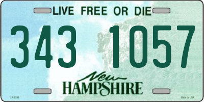 NH license plate 3431057