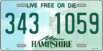 NH license plate 3431059
