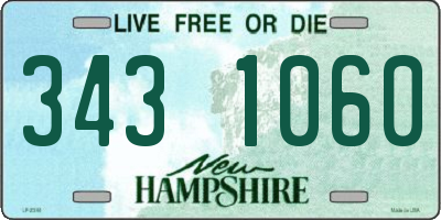 NH license plate 3431060