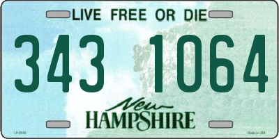NH license plate 3431064