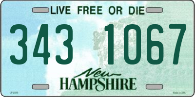 NH license plate 3431067