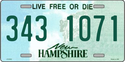 NH license plate 3431071