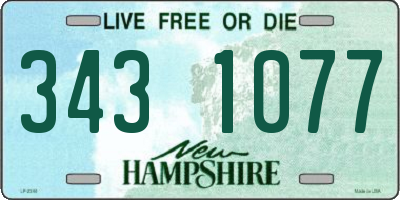 NH license plate 3431077