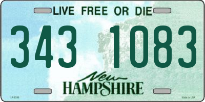 NH license plate 3431083