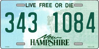 NH license plate 3431084