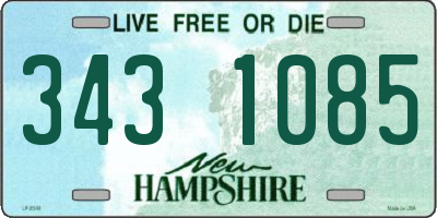 NH license plate 3431085