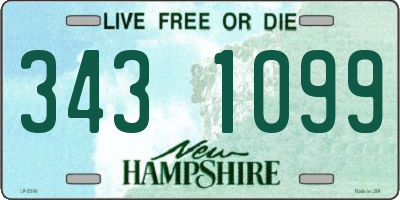 NH license plate 3431099