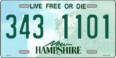 NH license plate 3431101
