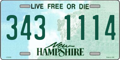 NH license plate 3431114