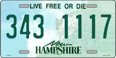 NH license plate 3431117