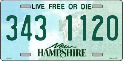 NH license plate 3431120