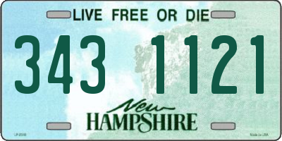 NH license plate 3431121