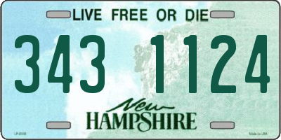 NH license plate 3431124