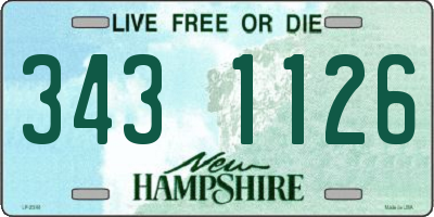NH license plate 3431126