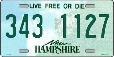 NH license plate 3431127