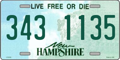 NH license plate 3431135