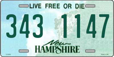 NH license plate 3431147