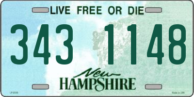 NH license plate 3431148