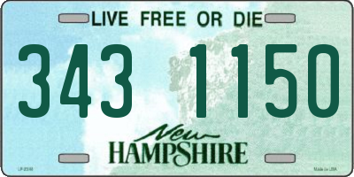 NH license plate 3431150