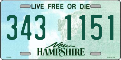 NH license plate 3431151