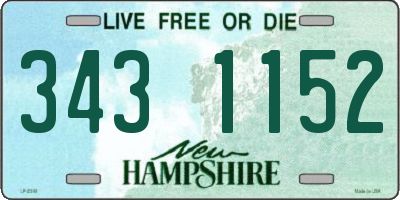 NH license plate 3431152