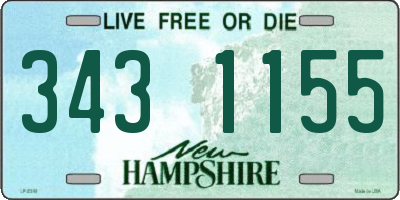 NH license plate 3431155