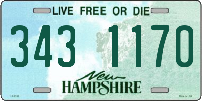 NH license plate 3431170