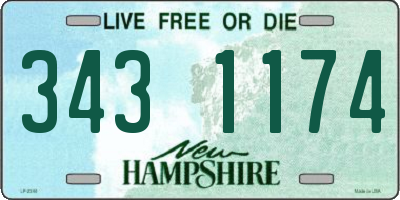 NH license plate 3431174
