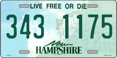 NH license plate 3431175