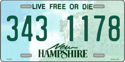 NH license plate 3431178