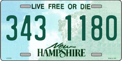 NH license plate 3431180