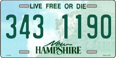 NH license plate 3431190