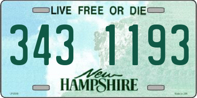 NH license plate 3431193
